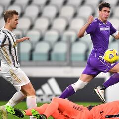 Así es Dusan Vlahovic, la joya de la Fiorentina que deslumbró ante la Juventus