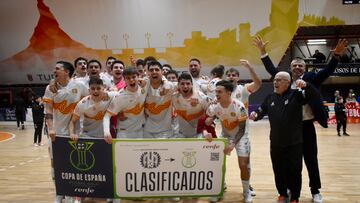 Industrias Santa Coloma tras conseguir el pase a la Copa de España.