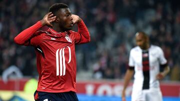 NIcolas Pepe, tras anotar un gol.