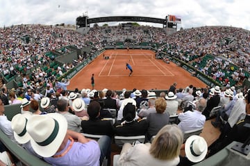 La pista abarrotada para ver el partido entre Dustin Brown y Gael Monfils.