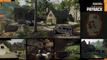 Deep in the Bulgarian mountains, the Rogue Black Ops Safehouse is under attack. Breach this cliffside mansion getaway, explore various oak paneled chambers and the operations room in the main residence. Payback is equipped with various elevations, windows, and many strategic angles throughout the mansion.