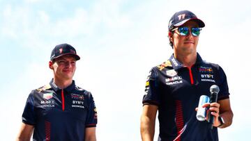 Checo Pérez encaró a Max Verstappen en el GP de Arabia Saudita