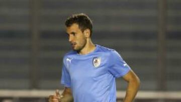 El delantero del Espanyol, con su Selección durante el Mundial de Brasil.