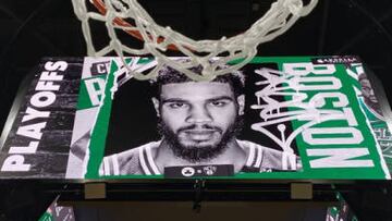 BOSTON, MA - APRIL 17: A photo of the scoreboard after Jayson Tatum #0 of the Boston Celtics made the game winning basket during Round 1 Game 1 of the 2022 NBA Playoffs against the Brooklyn Nets on April 17, 2022 at the TD Garden in Boston, Massachusetts.  NOTE TO USER: User expressly acknowledges and agrees that, by downloading and or using this photograph, User is consenting to the terms and conditions of the Getty Images License Agreement. Mandatory Copyright Notice: Copyright 2022 NBAE  (Photo by Brian Babineau/NBAE via Getty Images)