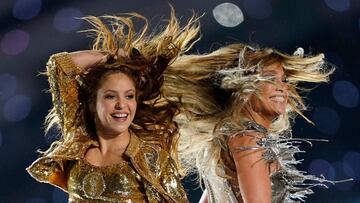 Jennifer Lopez y Shakira en el show de la Superbowl 2020.