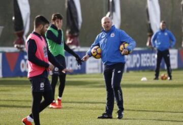 Primer entrenamiento del Pepe Mel como entrenador del Deportivo de la Coruña 