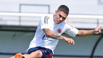 Juan Fernando Quintero en un entrenamiento de la Selección Colombia.