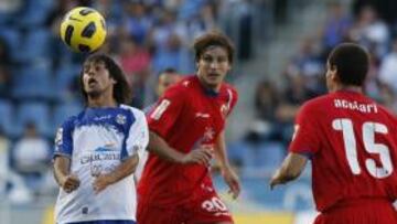 <b>PRIMER TRIUNFO. </b>Josmar Zambrano, titular ayer, ayudó a lograr el balsámico triunfo del Tenerife que le permite salir del último puesto.