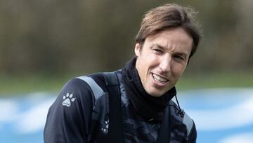 Tom&aacute;s Pina, jugador del Deportivo Alav&eacute;s, durante un entrenamiento.