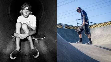 Tony Hawk con sus Vans, sus primeras zapatilla de skate con 11 a&ntilde;os... y con 51 a&ntilde;os, reci&eacute;n fichado por la marca.