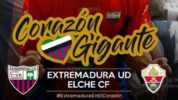 Cartel promocional del Extremadura-Elche.