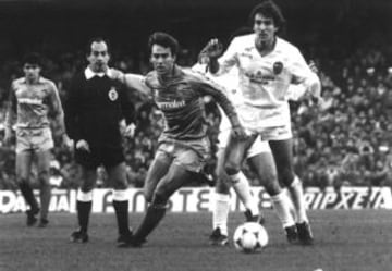 Martín Vázquez, jugando con el Real Madrid contra el Valencia