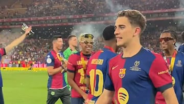 Más lío con Gavi y el madridismo: la bandera que sacó en la celebración va a doler a muchos