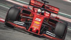 Formula One Grand Prix of Spain - Practice
 
 10 May 2019, Spain, Barcelona: Formula One German driver Sebastian Vettel of team Scuderia Ferrari drives during the first training session of the 2019 Grand Prix of Spain Formula One race at the Barcelona-Cat
