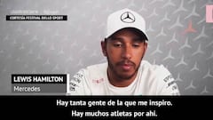 Hamilton y la mujer que es su ídolo deportivo: "Ella es genial"