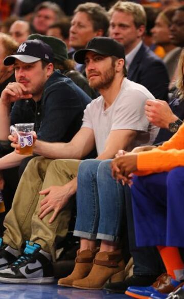 El actor Jake Gyllenhaal en el partido Boston Celtics - New York Knicks.