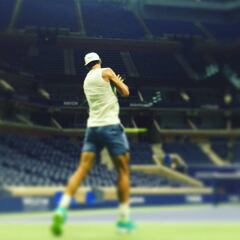 Rafa Nadal prepara el US Open en la pista Arthur Ashe