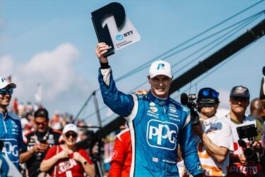 Exhibición de Newgarden, Penske y Álex Palou