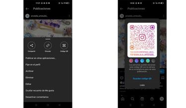 Cómo compartir una publicación de Instagram con código QR