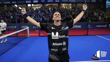 Paquito Navarro celebra una victoria en World Padel Tour.