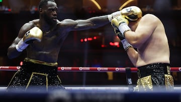 Boxing - Deontay Wilder v Zhilei Zhang - Kingdom Arena, Riyadh, Saudi Arabia - June 2, 2024 Deontay Wilder in action during his fight against Zhilei Zhang REUTERS/Hamad I Mohammed