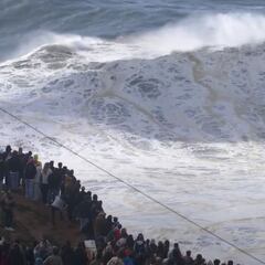 Así rompieron las olas gigantes de Ciarán y Domingos