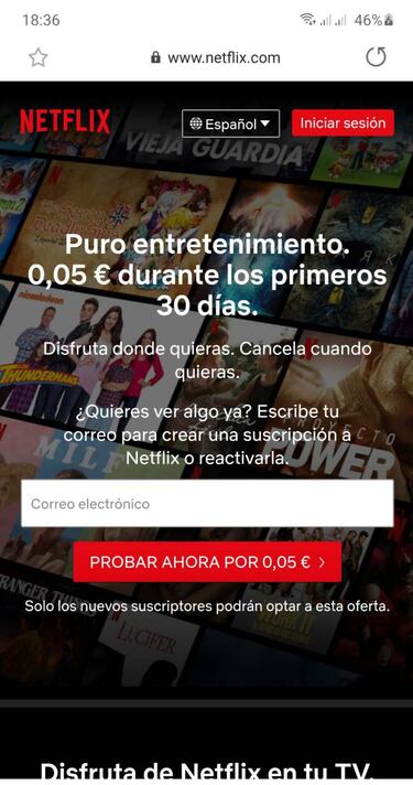 1 mes de Netflix por 0,05 euros o nada: las promos de Netflix