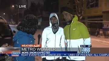¡Runner se cae en la nieve tras decir que era el clima ideal!