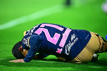  Michell Rodriguez of Pumas during the 14th round match between Pumas UNAM and Cruz Azul as part of the Liga BBVA MX, Torneo Apertura 2024 at Olimpico Universitario Stadium on October 26, 2024 in Mexico City, Mexico.