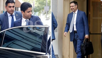 Al Khelaifi y Bartomeu. 