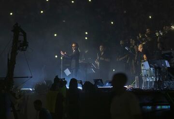 Marc Anthony provided entertainment at half-time.