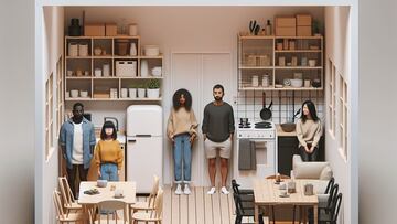 Una familia de seis vive en 56 metros y optan por una medida radical para ganar espacio: “Fue la mejor idea”