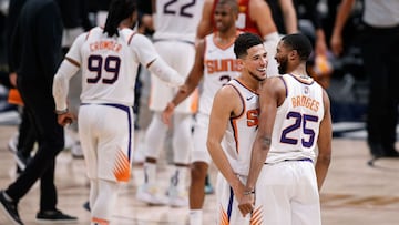 Devin Booker registered his first NBA triple-double in Game 1 of the Conference Finals. Chris Paul and Kawhi Leonard were out injured for the series opener.