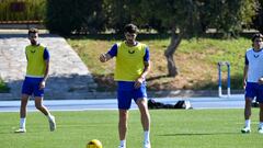 Gonzalo Melero, en un entrenamiento con el Almería.