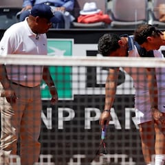 Nadal sólo disputó tres juegos: Almagro se retiró lesionado