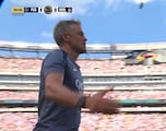 La celebración final de Luis Enrique del 4-0 que no se vio en T5 porque se fueron a publicidad