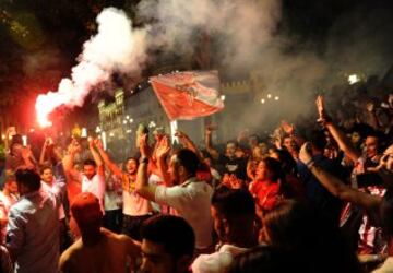 La ciudad de Sevilla salió a la calle a celebrar el título de campeones de la Europa League.