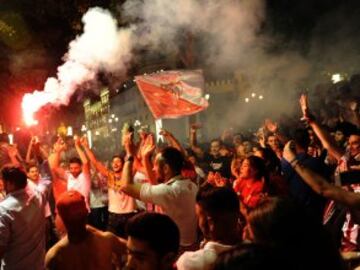 La ciudad de Sevilla salió a la calle a celebrar el título de campeones de la Europa League.