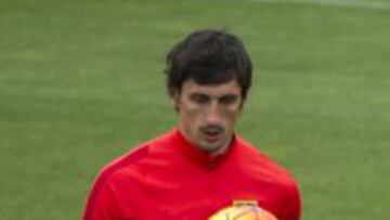 Stefan Savic, durante un entrenamiento.