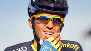 Alberto Contador agradece el gesto de Fernando Alonso