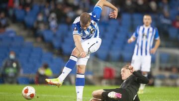 Sorloth, autor del gol de la Real Sociedad ante el Sturm Graz. 