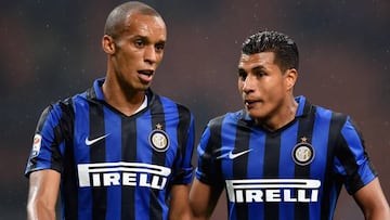 Joao Miranda y Jeison Murillo, defensa titular del Inter