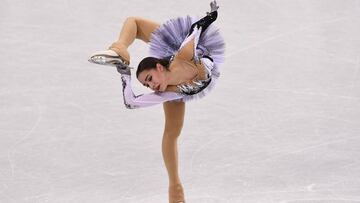 Alina Zagitova compite durante el programa corto de patinaje art&iacute;stico de los Juegos Ol&iacute;mpicos de Invierno de Pyeongchang.