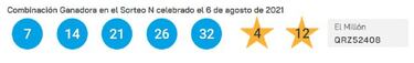 Euromillones: comprobar los resultados del sorteo de hoy, viernes 6 de agosto