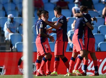 Poco le duró la alegría al conjunto olívico, Correa recibió un genial pase cruzado de Saúl Ñíguez y disparó al palo largo de Dituro que sólo pudo observar el balón que iba al fondo de la red.