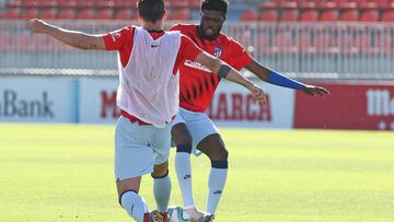 Thomas, en un entrenamiento del Atl&eacute;tico.