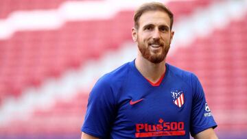 Oblak, en el entrenamiento del Atlético antes de recibir al Alavés