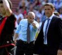 Paco Jémez sufre una bajada de tensión tras el partido