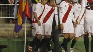 El Rayo celebra un gol.