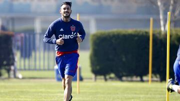 Futbol, entrenamiento de Universidad de Chile.
El seleccionado chileno Mauricio Pinilla es fotografiado durante el entrenamiento en el CDA de Santiago, Chile.
26/07/2016
